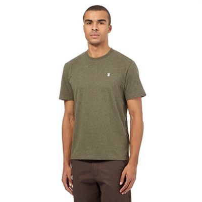 St George by Duffer Khaki embroidered logo crew neck t-shirt
